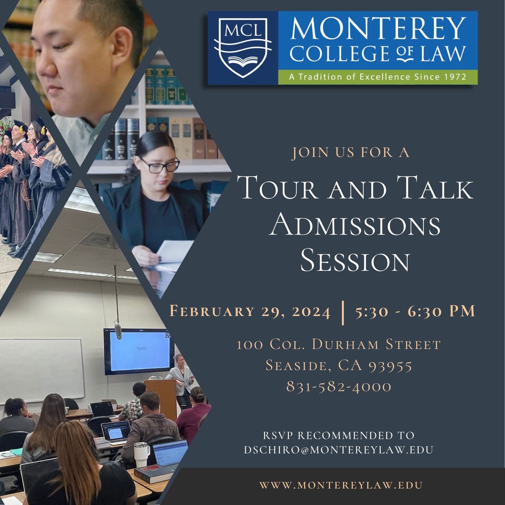 On-Campus Admissions Session Invitation