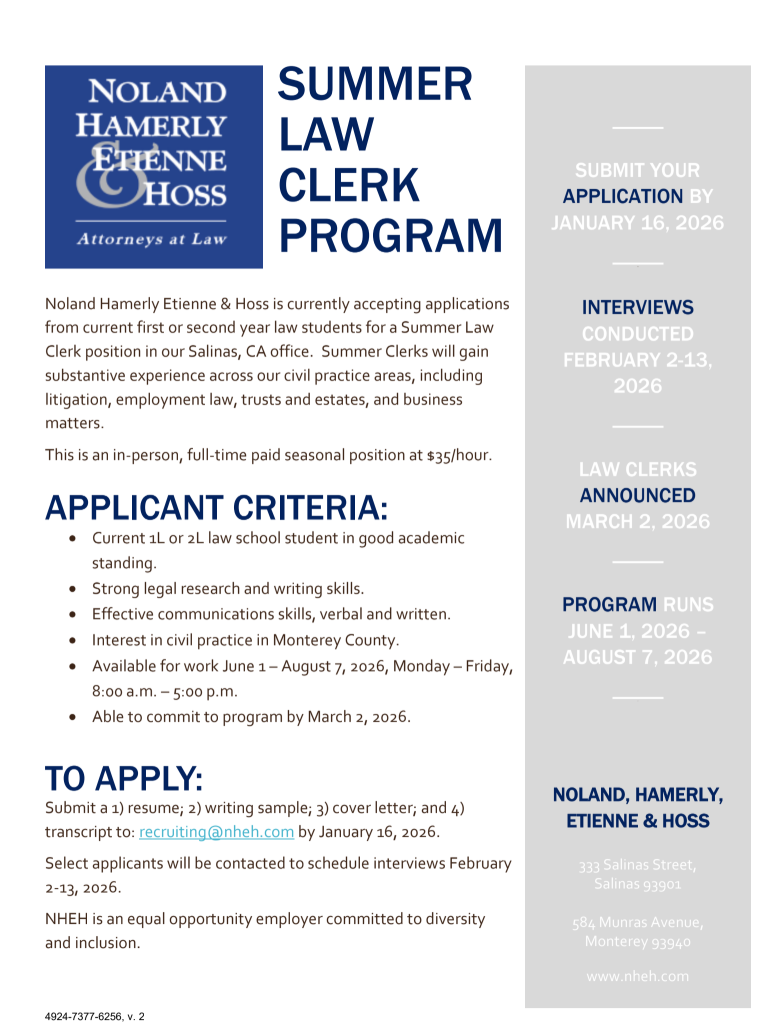 Law Clerk Announcement