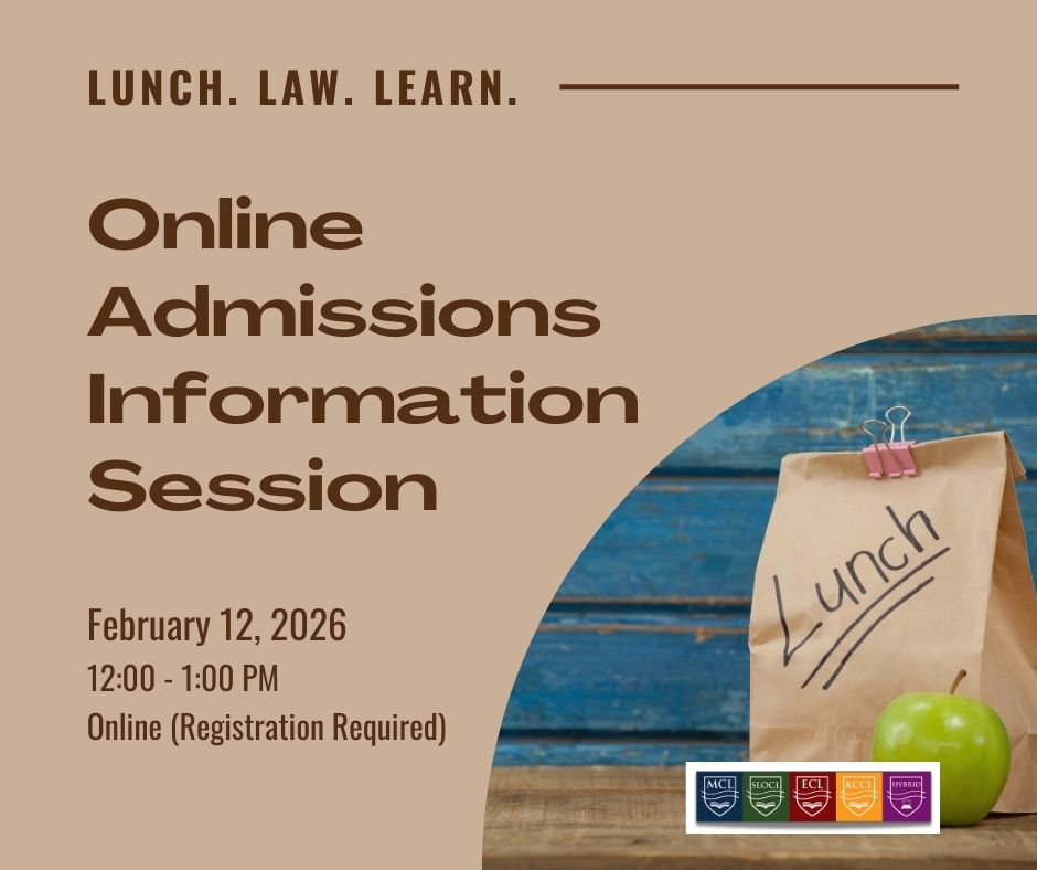 Admissions Session text in brown on a light brown background. Photo of a lunch bag in the right corner.